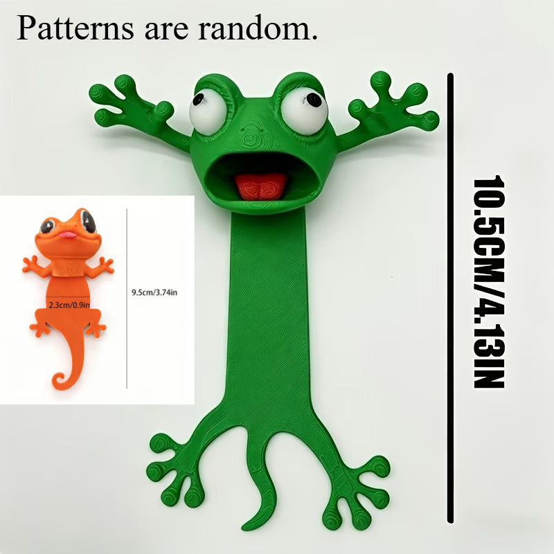 2pcs 3d cartoon frog   bookmark weird animal cute