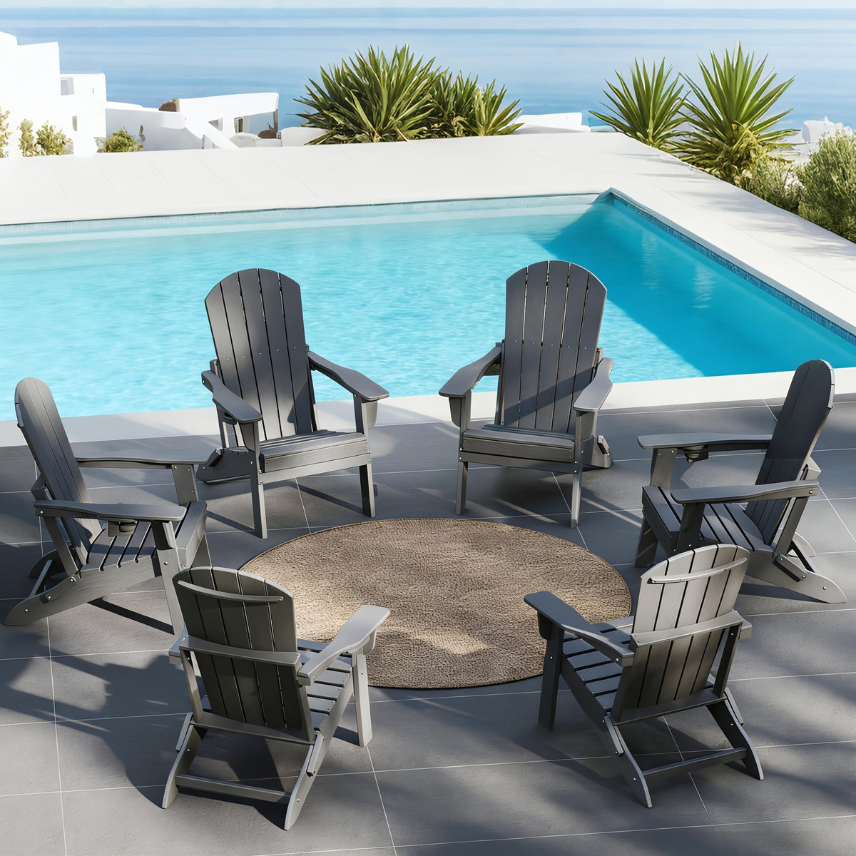 hdpe folding adirondack chair 4pack 6pack weather fire pit
