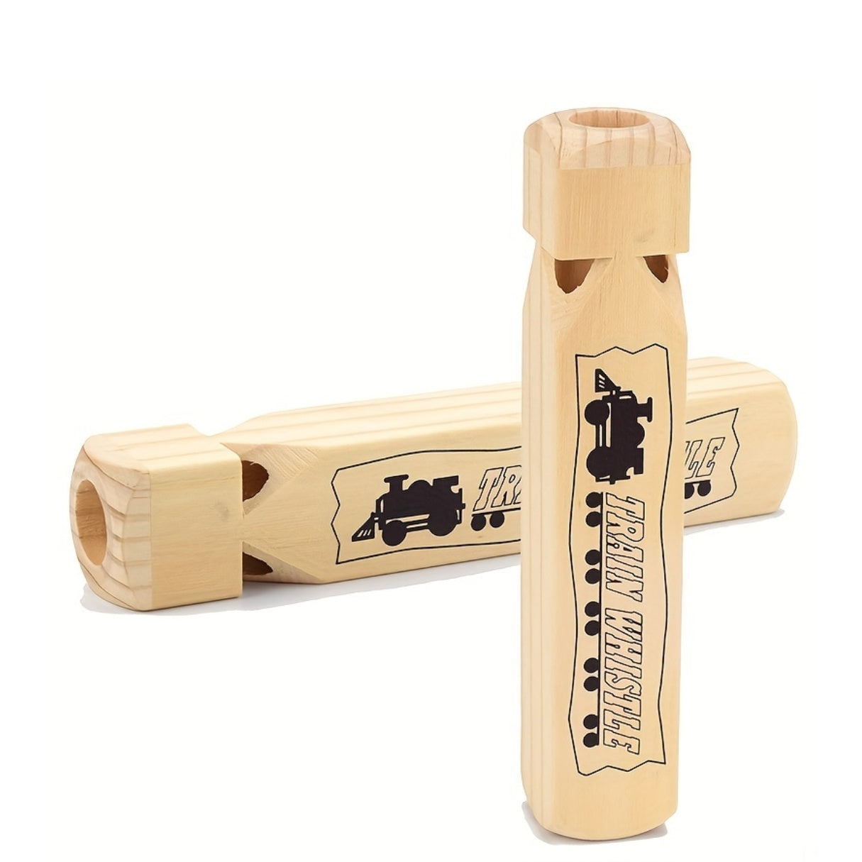 wooden train whistle kids 7 4 inch steam   sound