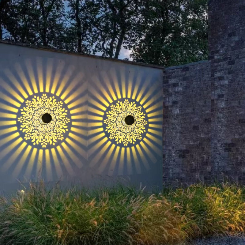 4 solar outdoor peony deck lights decorative solar warm