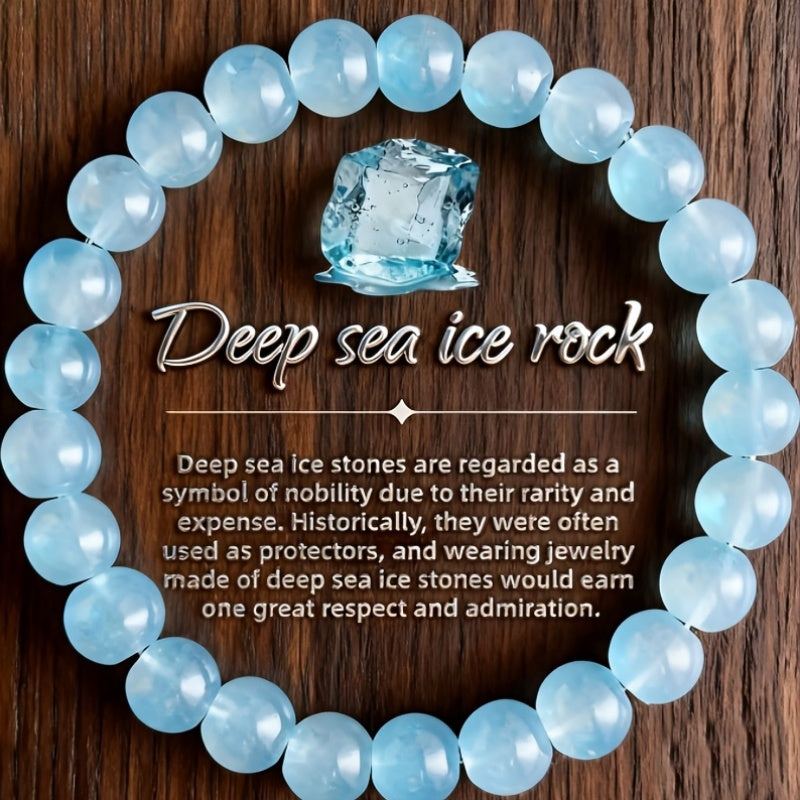 an 8mm natural deep   stone bracelet featuring