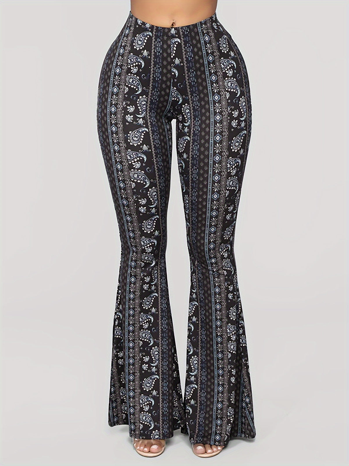 paisley   casual flared pants   high waisted taboo
