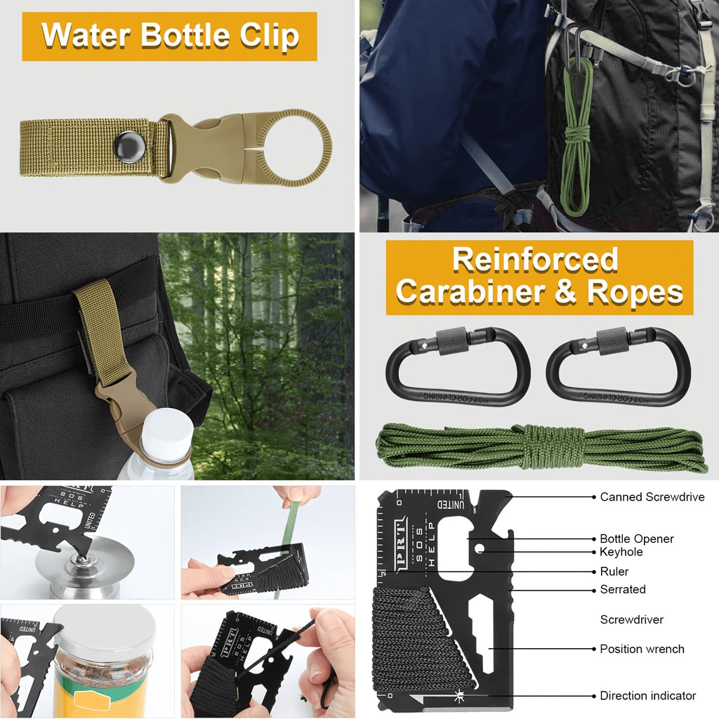 survival kit 258pcs survival gear supplies first aid kit