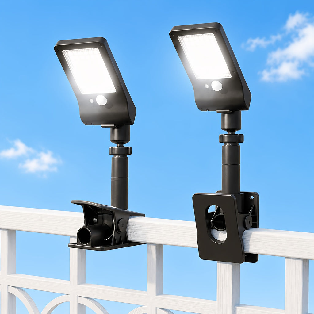 2pcs clip solar street lights solar wall lamp outdoor