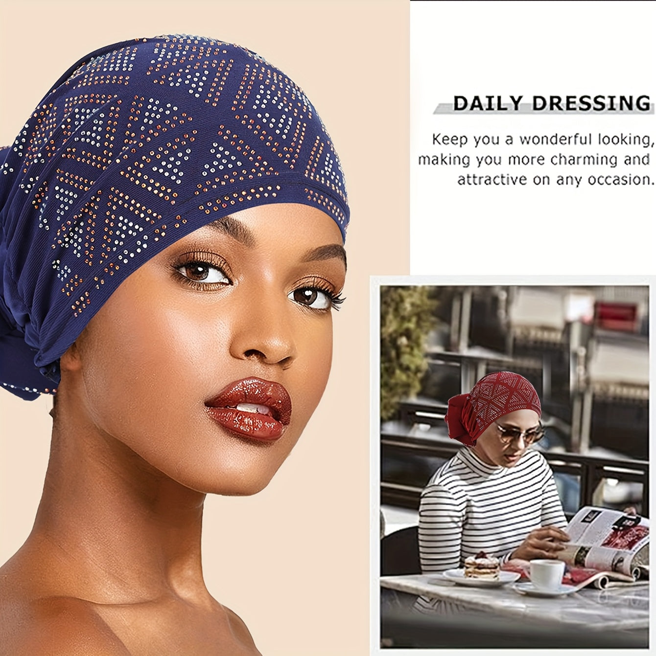 womens handmade embellished breathable headband hat
