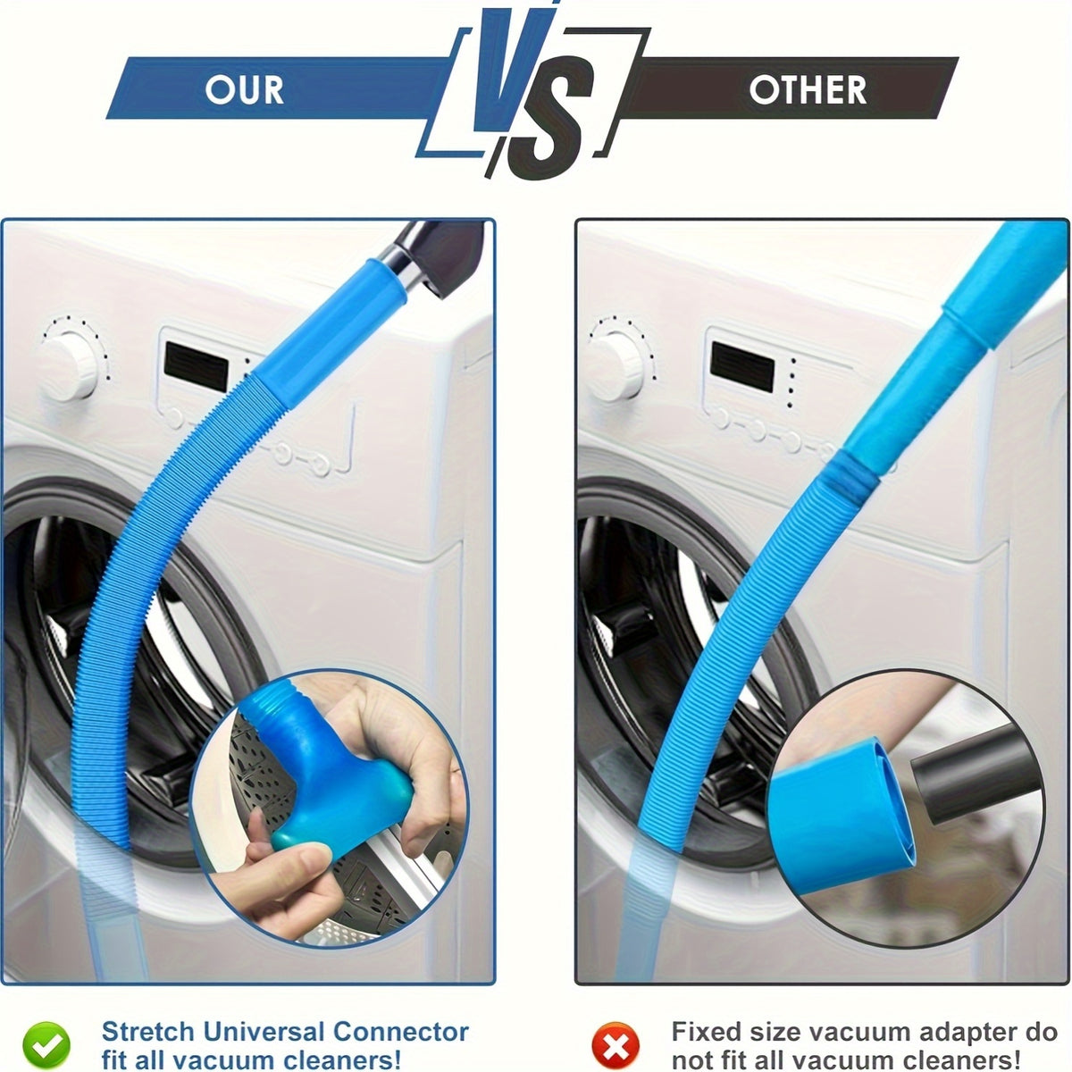 1pc dryer vent cleaner hose flexible lint removal vacuum