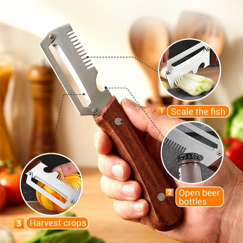 2pcs heavy duty stainless steel peeler slicer set featuring