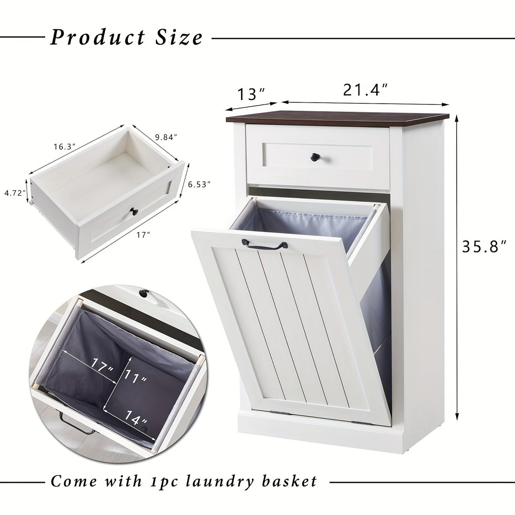 single double tilt trash cabinet drawer hidden wooden