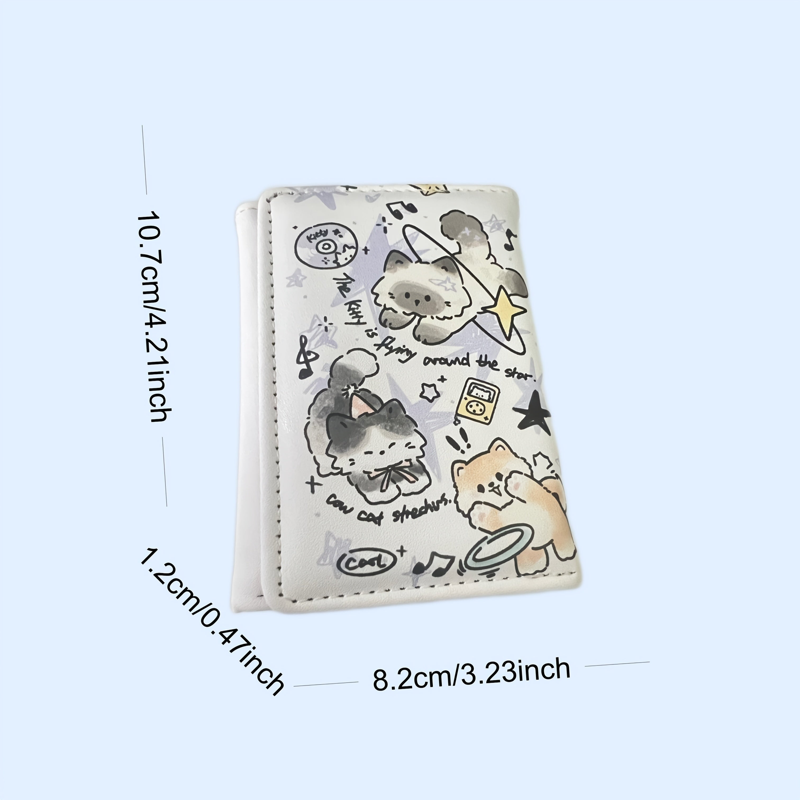 kitten star trifold wallet couple style   large