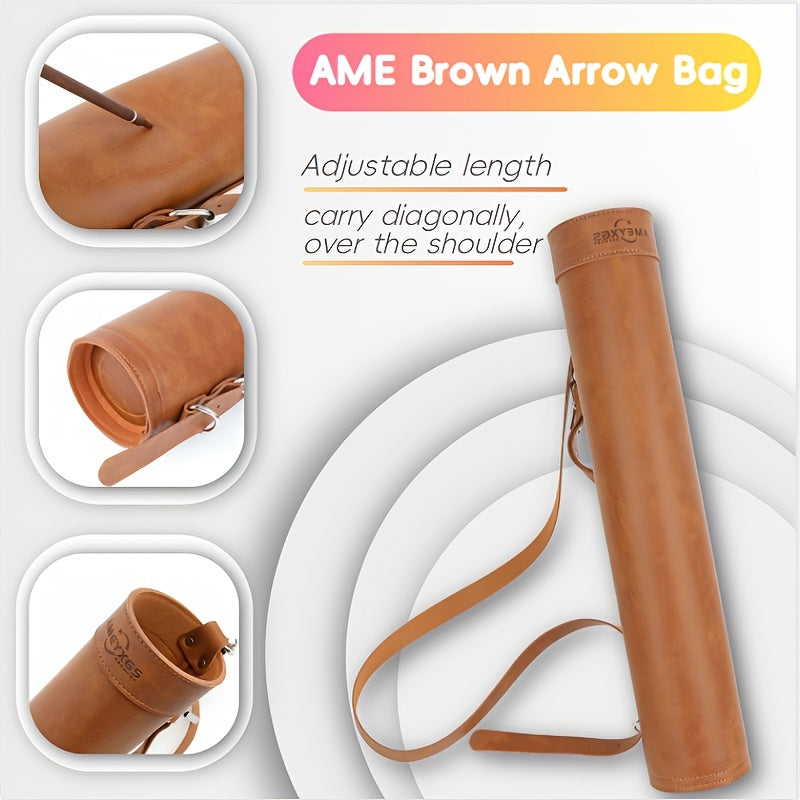 1pc ame brown arrow bag adjustable length archery equipment
