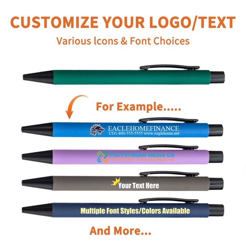 50 custom text logo ballpoint pens new bulk custom pens rich