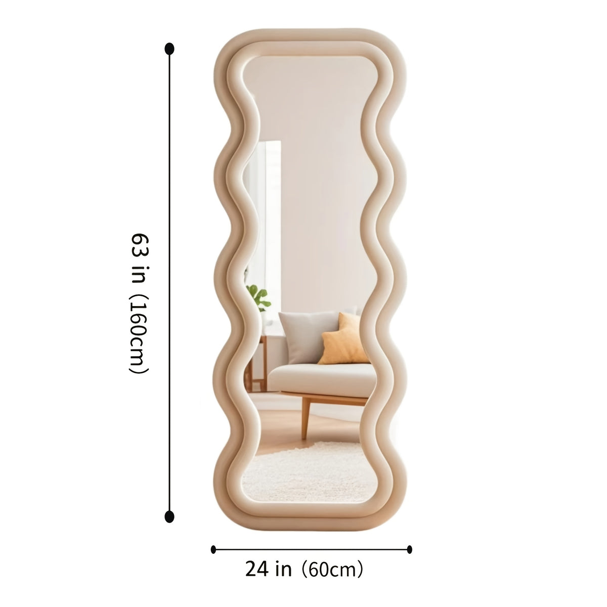 standing mirror suitable nursery   shatterproof