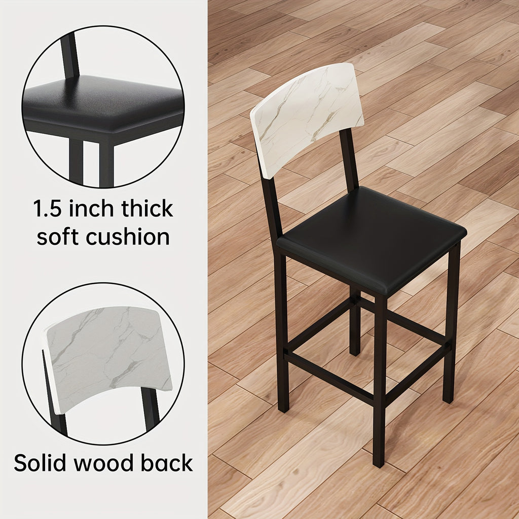5pcs dining table chair set 1 counter height table 4