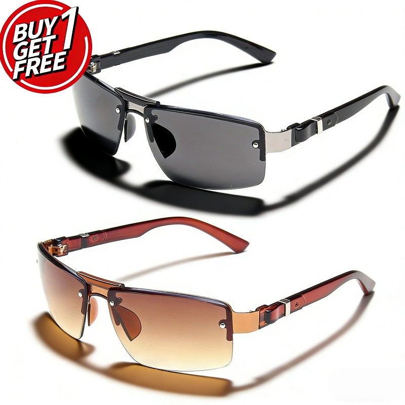 stylish unisex frameless black metal frame gradient