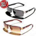 stylish unisex frameless black metal frame gradient