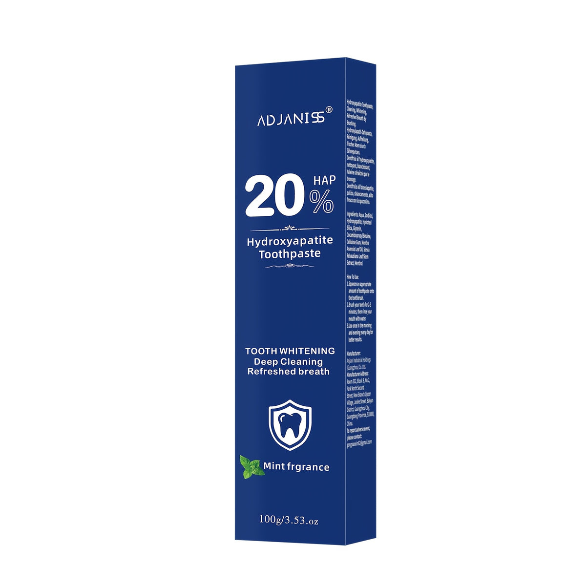 20 hydroxyapatite toothpaste fluoride free