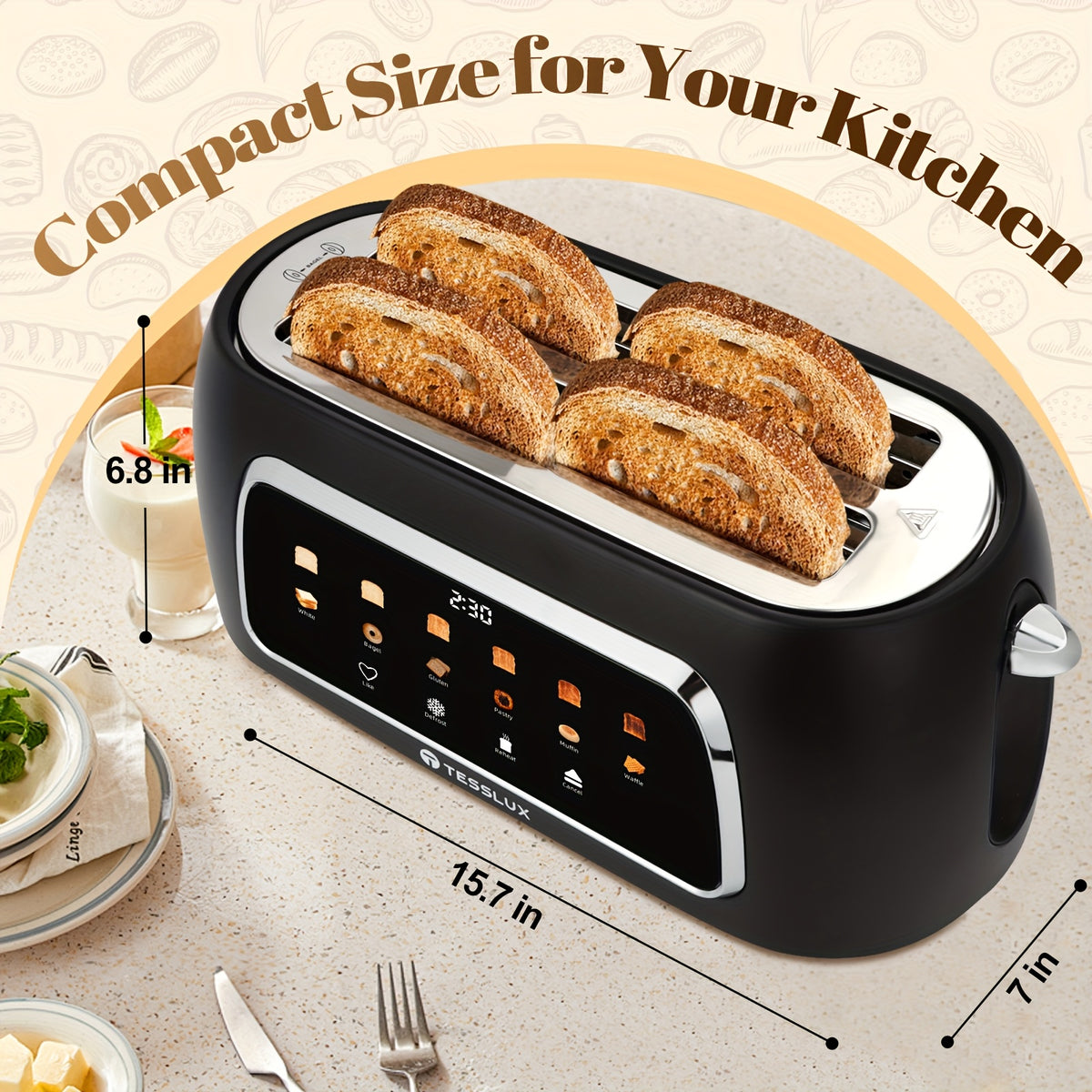 4   toaster     5 wide long slots 6