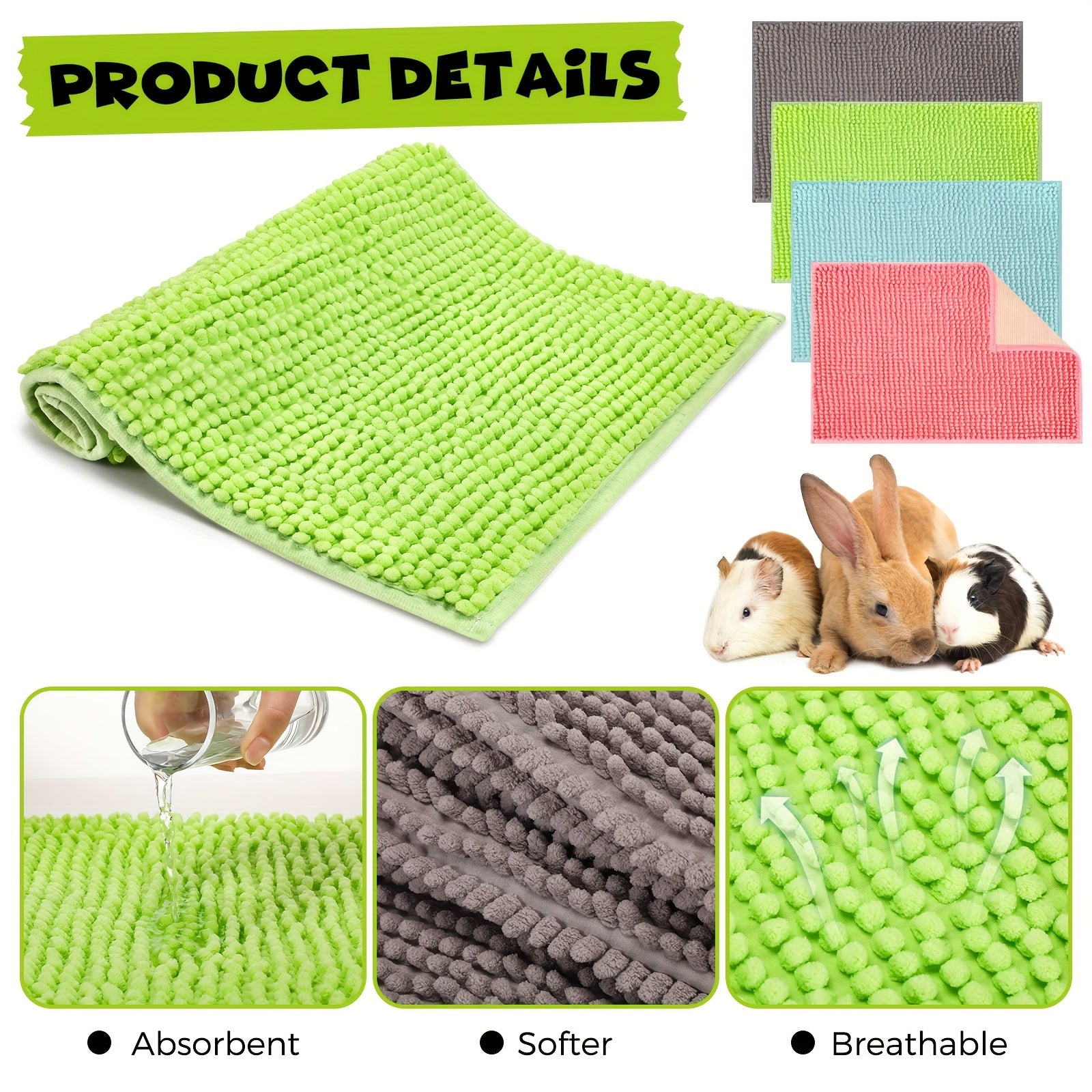 8pcs guinea pig cage liner guinea pig cage bedding reusable