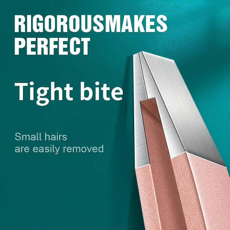 rose gold japanese stainless steel tweezers 4 piece set