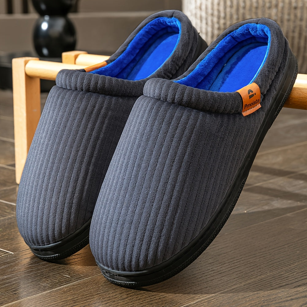 house slippers men memory foam winter warm soft