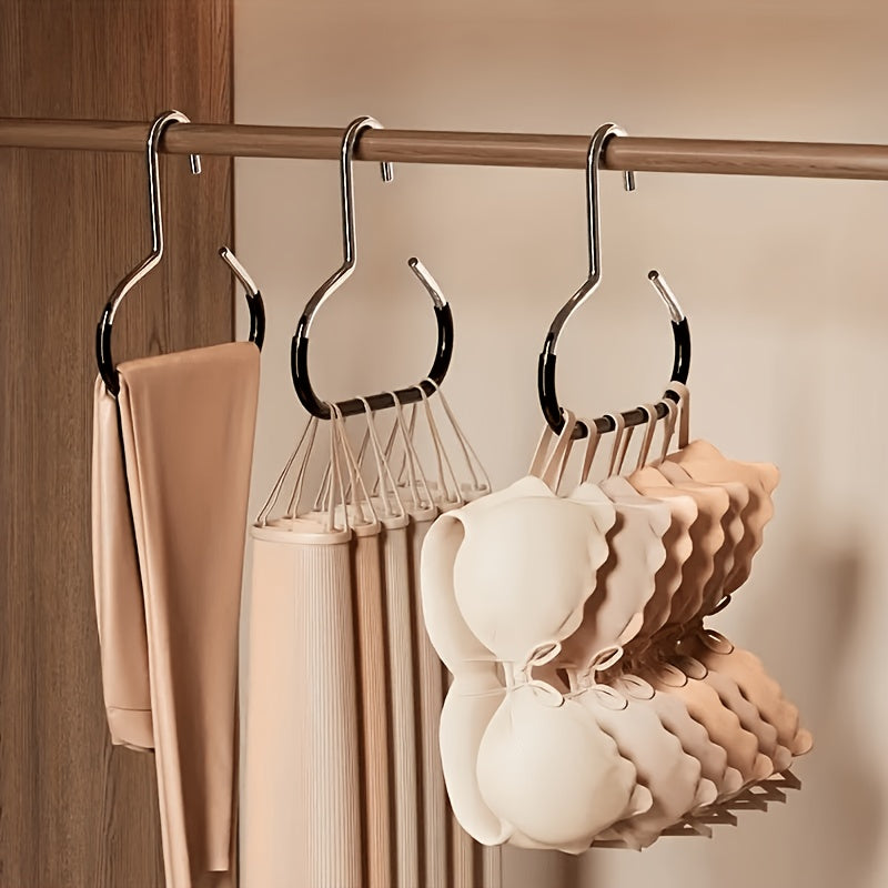 5pcs stainless steel hat hanger organizer non slip round