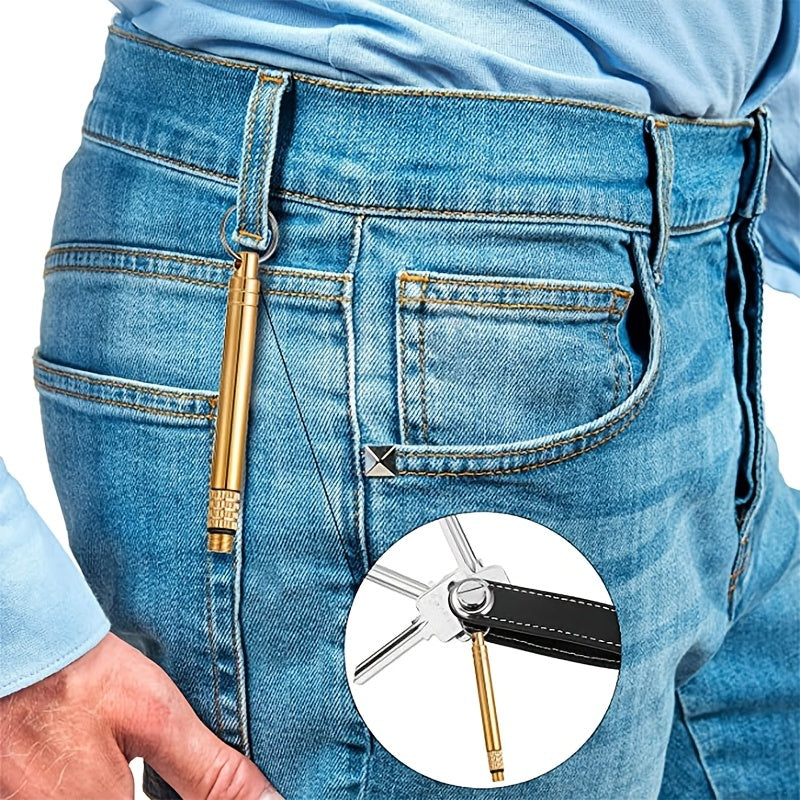 portable stainless toothpicks keychain compact metal holder
