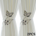 2pcs modern golden silvery   floral metal curtain