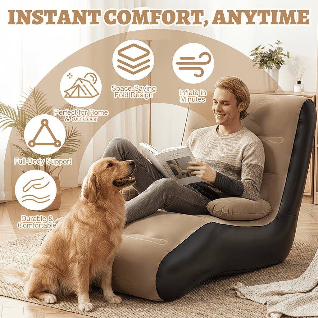 inflatable couch camping air mattress sofa   armrest