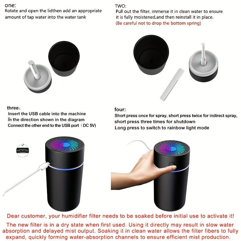 car air freshener humidifier usb mini essential oil diffuser