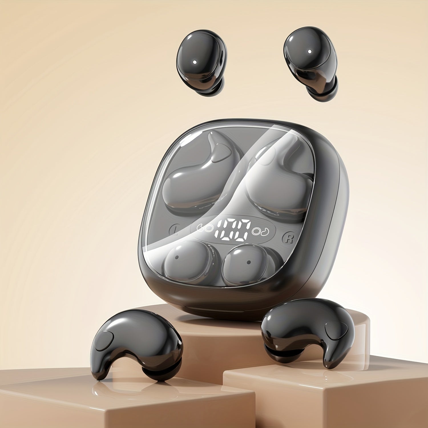 2 in 1 invisible sleep earbuds set ultra thin wireless mini