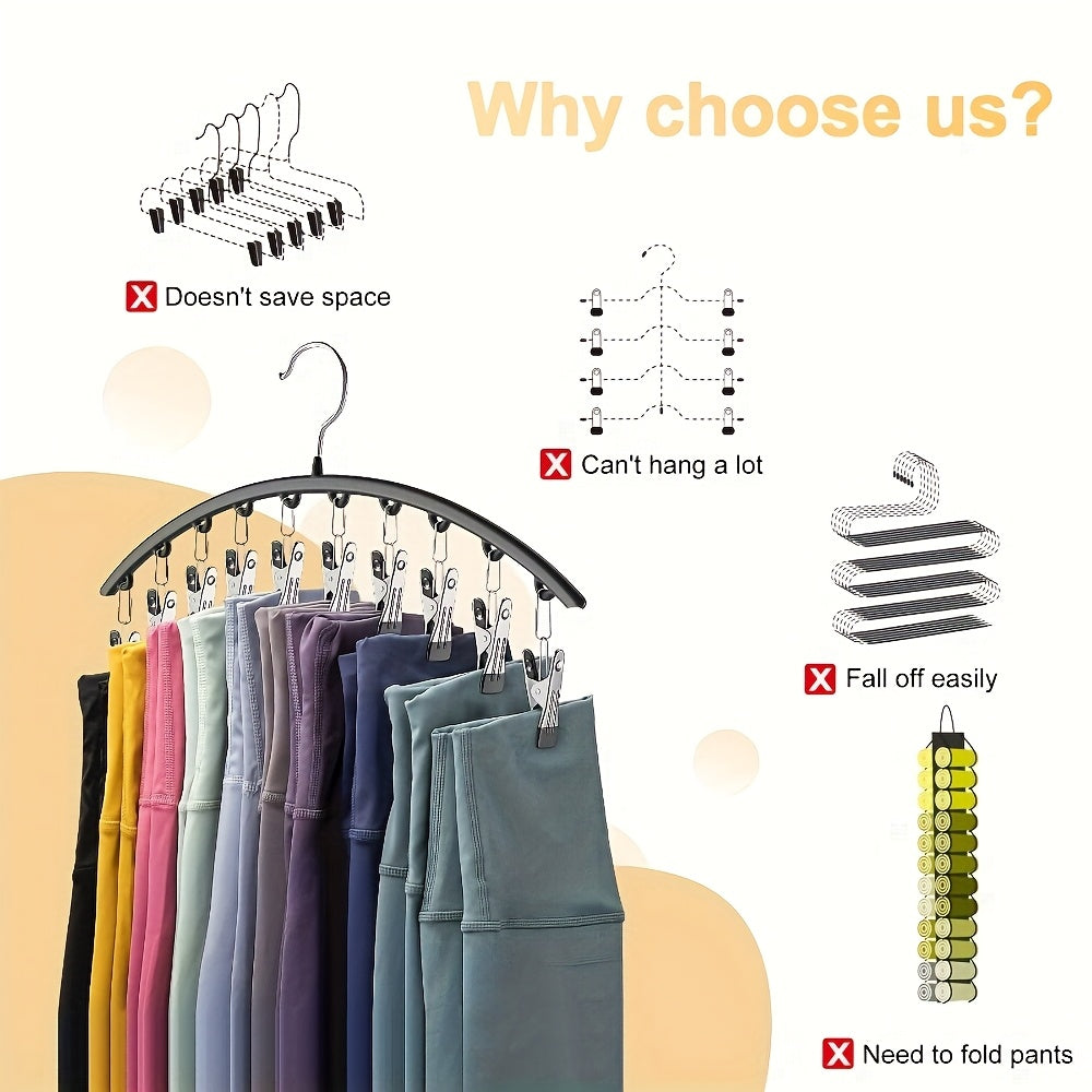 legging organizer closet metal yoga pants hangers 10 clips