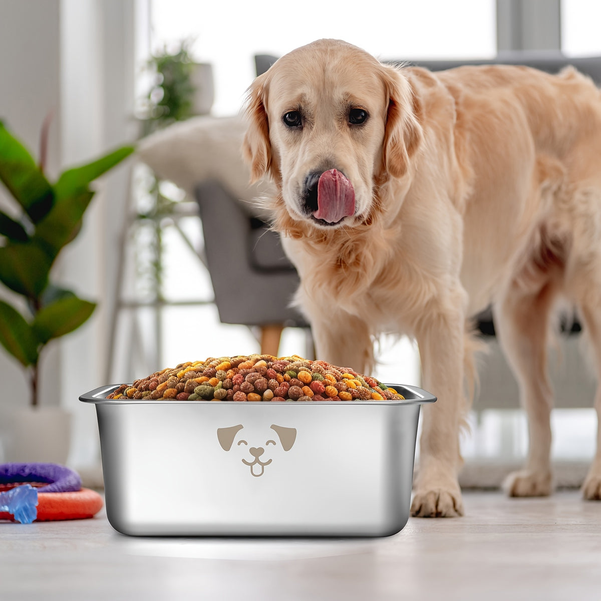 2pcs extra large dog water bowl stainless steel bowls pet