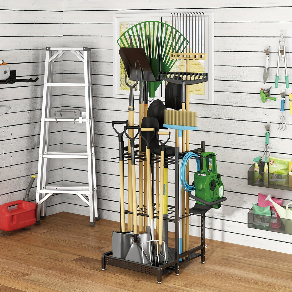 garden tool organizer garage utility storage racks hooks