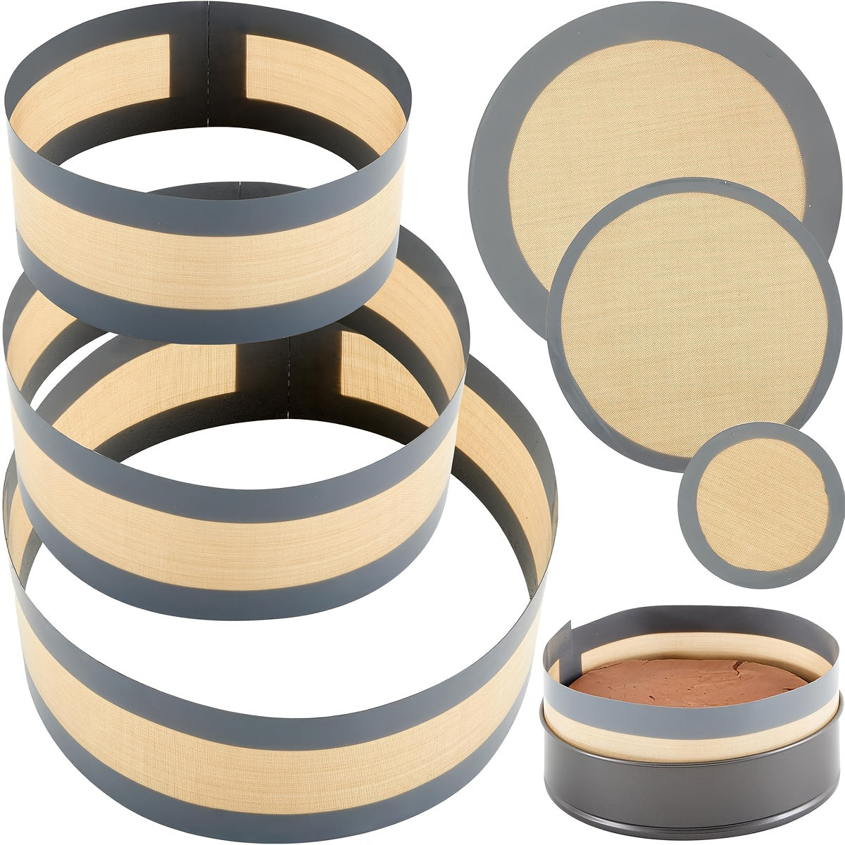 ldq 6pcs silicone baking mats designed 4 7 9 inch springform