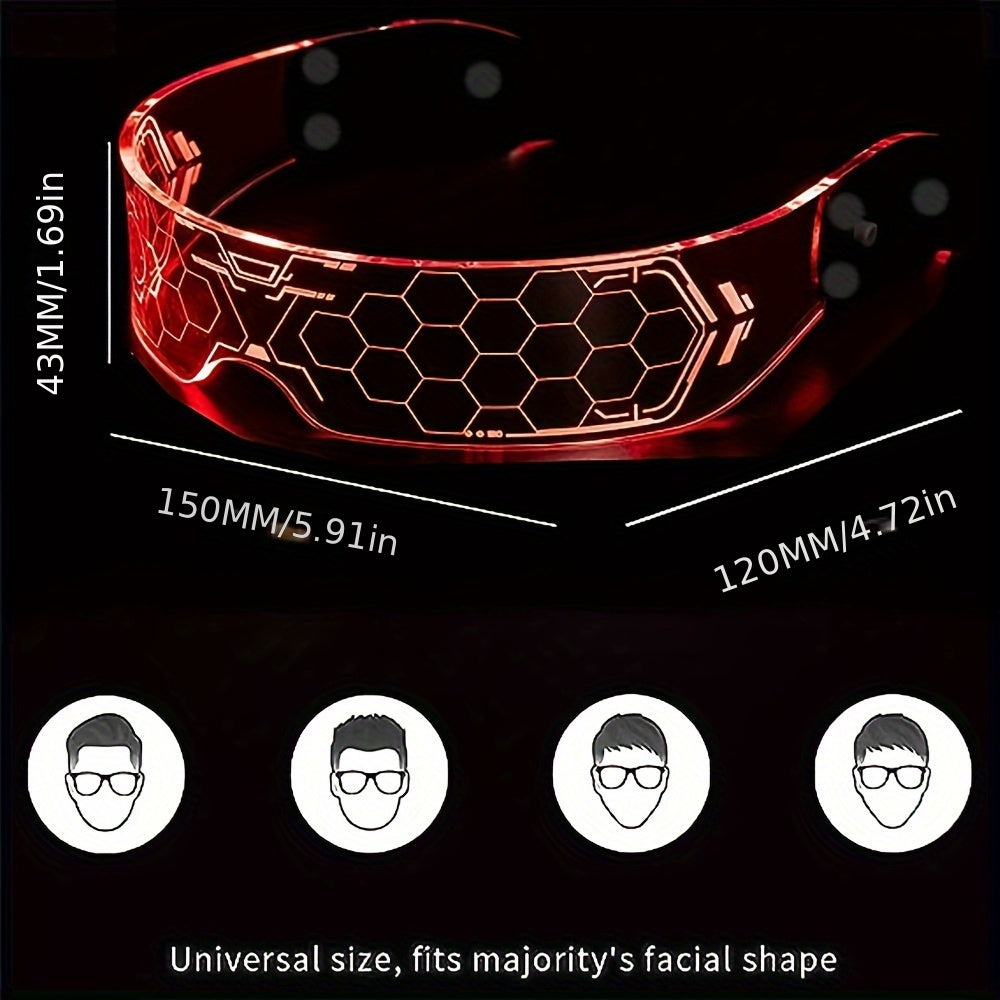 led visor glasses featuring   colors