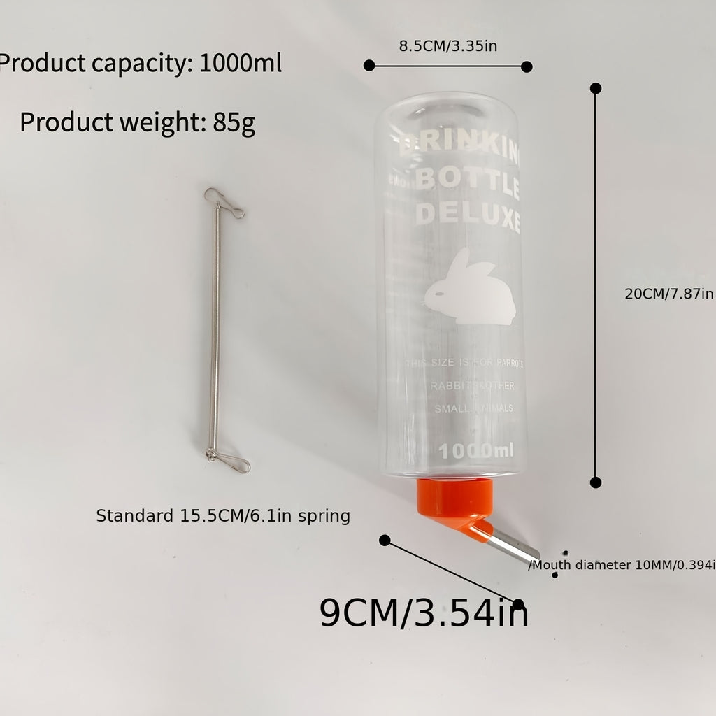 1pc large 1000ml rabbit guinea pig water bottle ball bearing