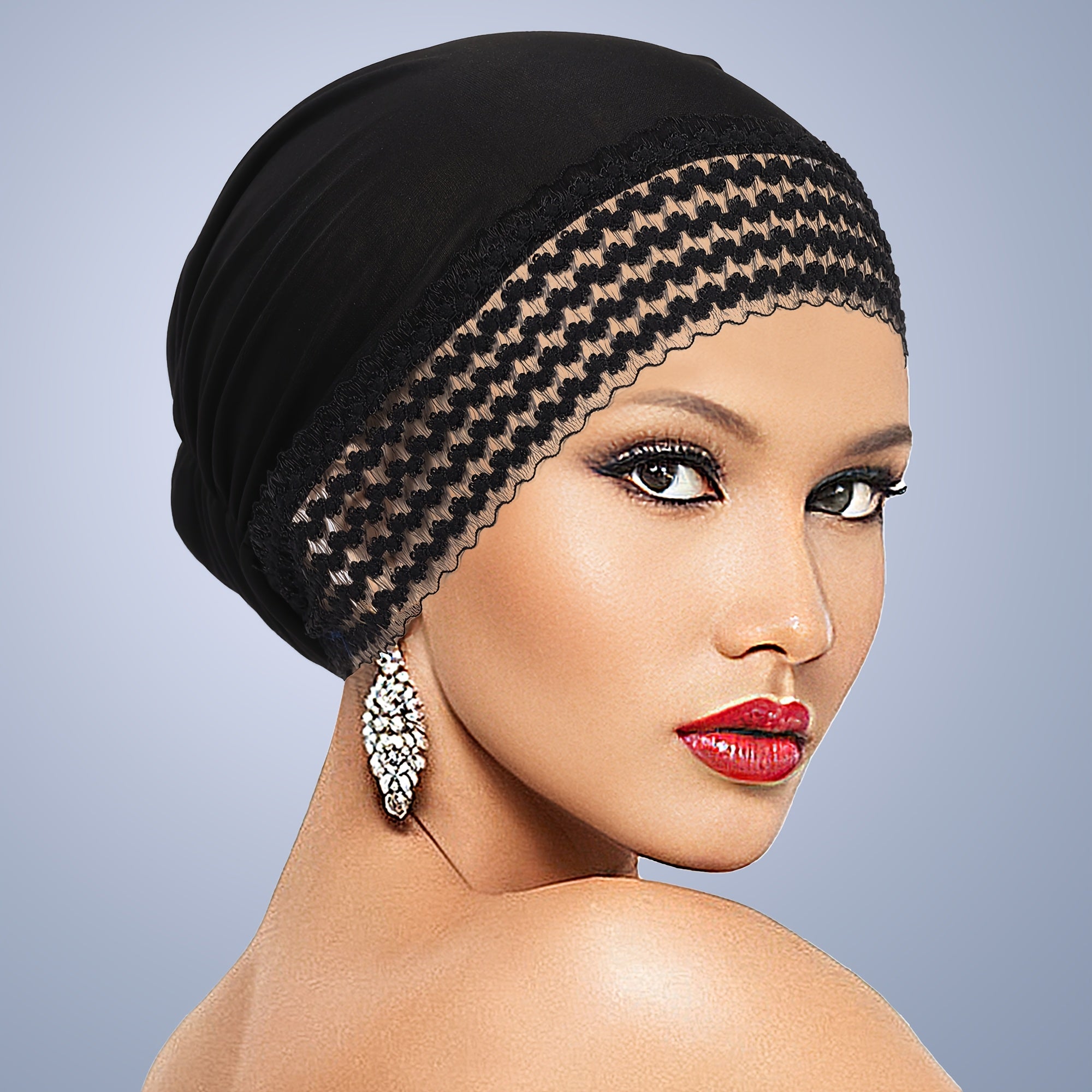 womens solid color turban   fashionable versatile base