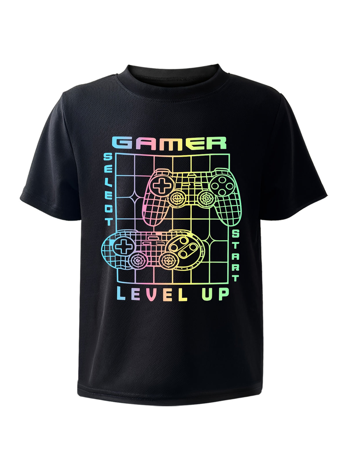4pcs boys game controller printed t shirt girls boys multi