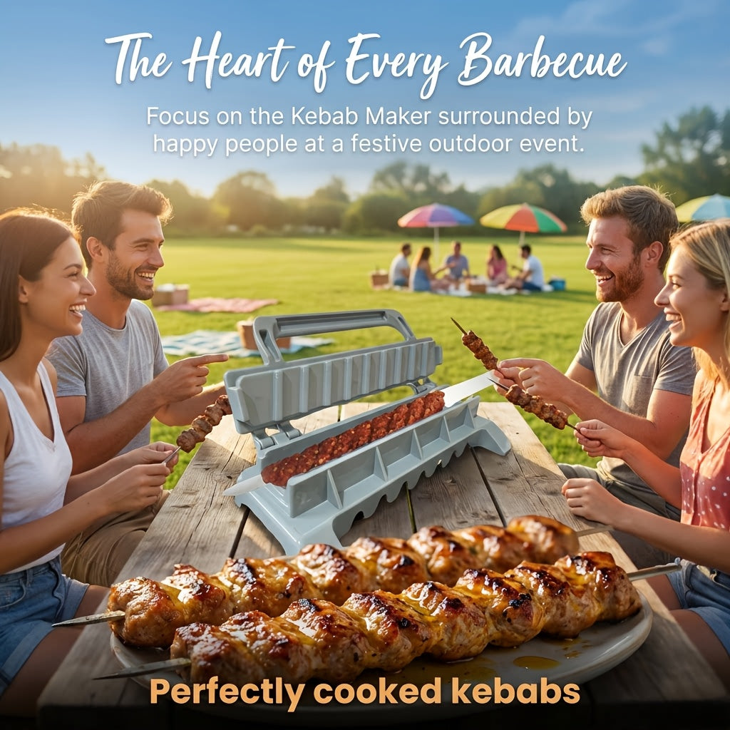 foldable kebab maker 1pc portable bbq skewer press grilling