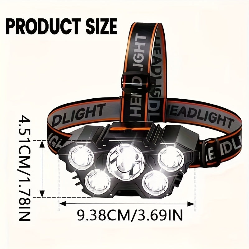 buy 1 get 1 total 2pcs multi functional 5 led headlight