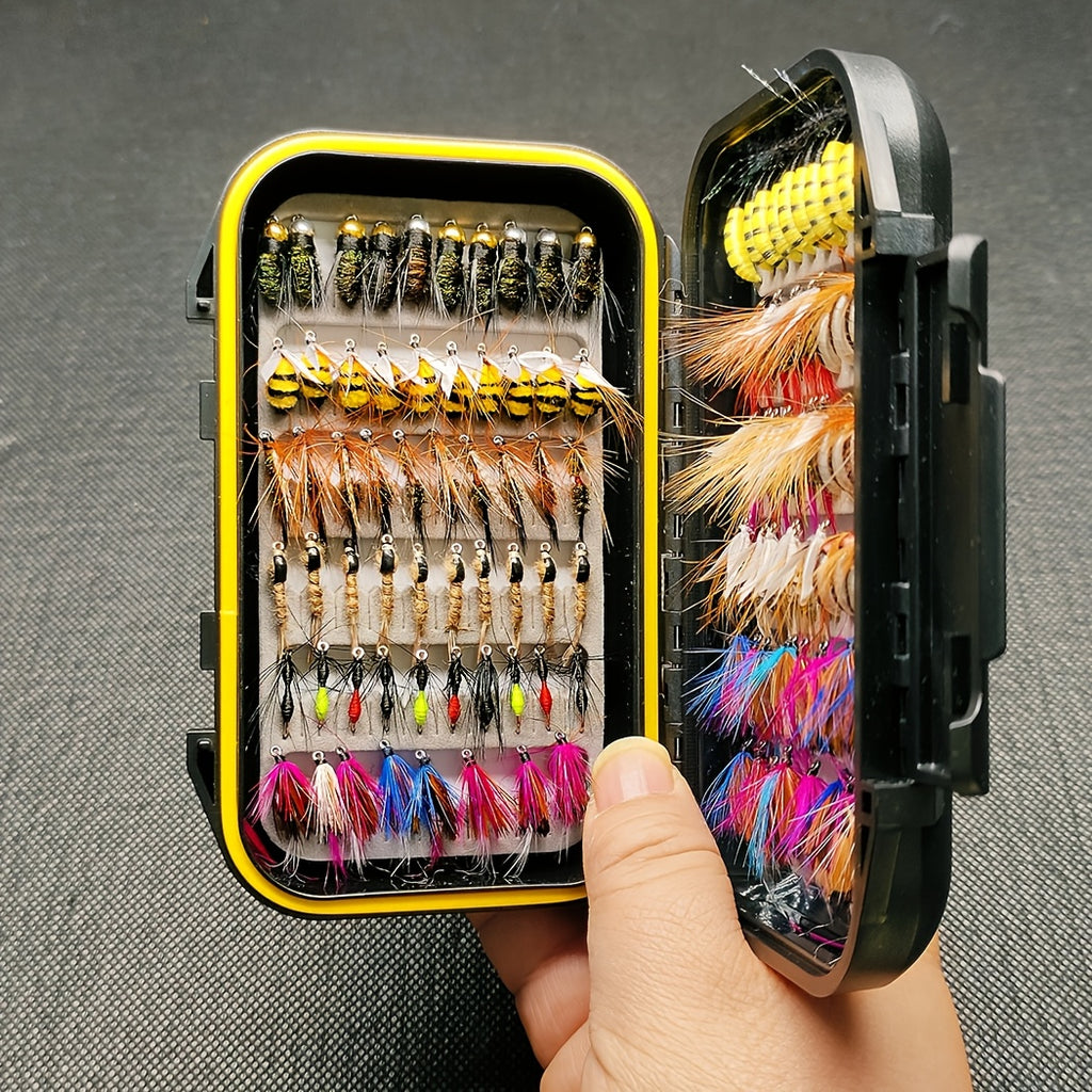 114pcs fly set plastic   assortment nymph