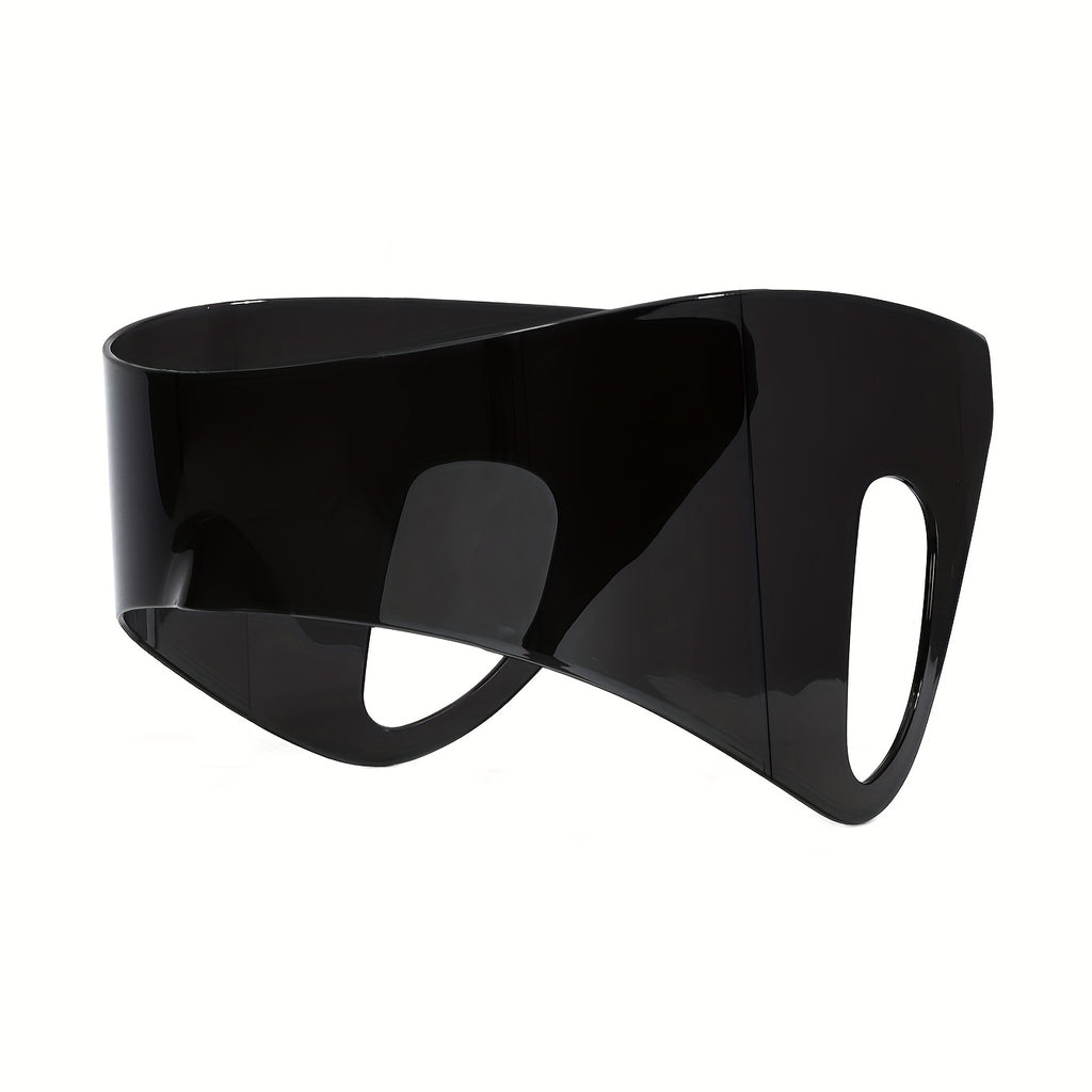 unisex oversized wrap around rimless   mask fashion