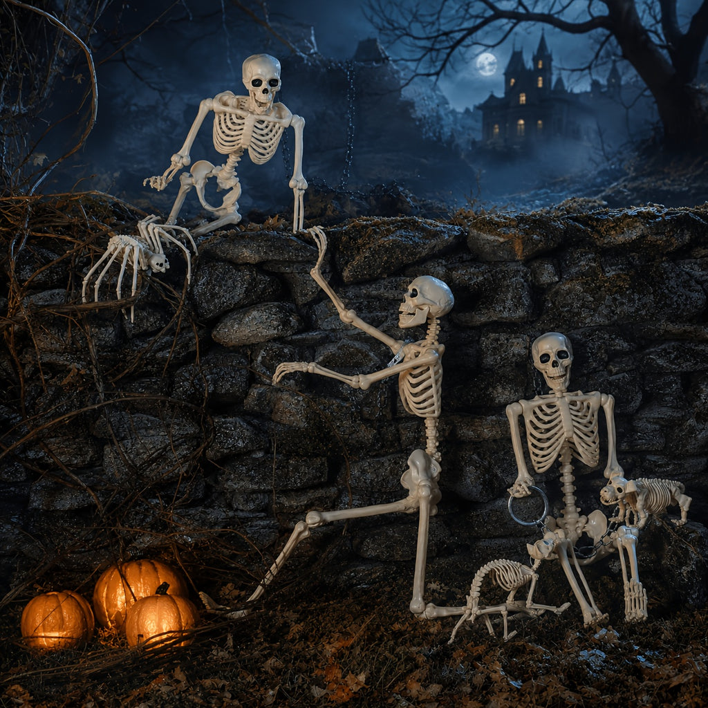 5 4ft adjustable   human   skeleton plastic