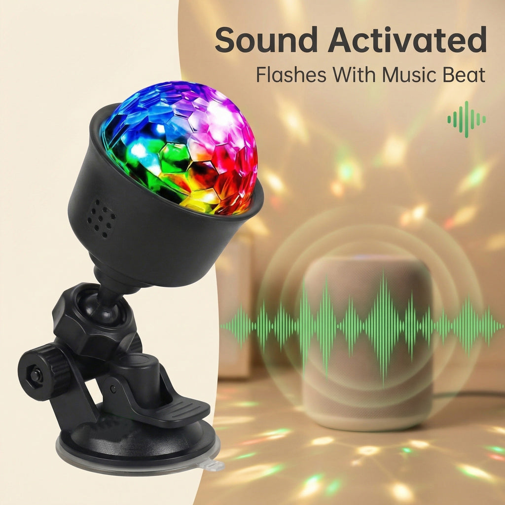 5 7pcs rgb rotating led dance lights usb plug in disco ball