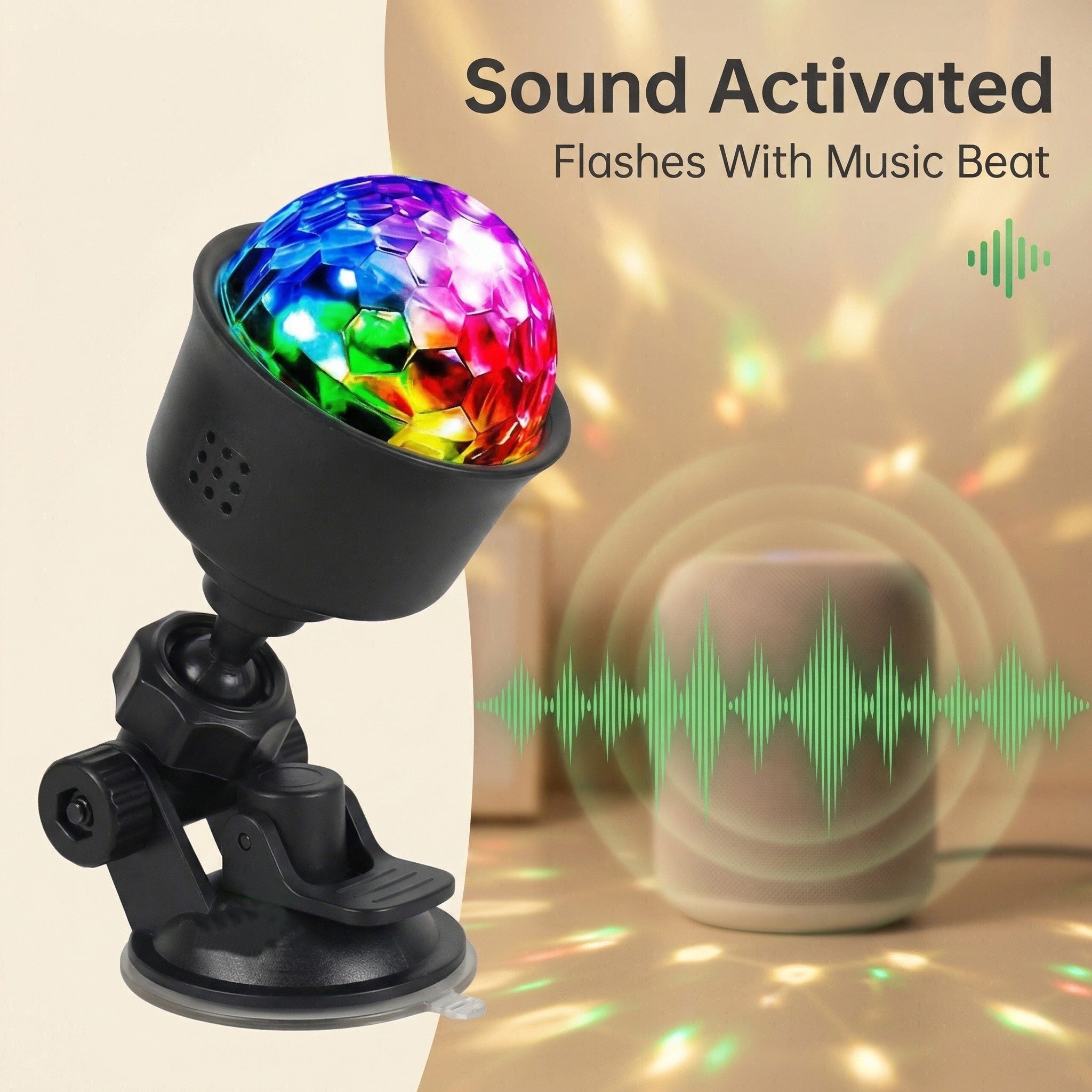 5 7pcs rgb rotating led dance lights usb plug in disco ball