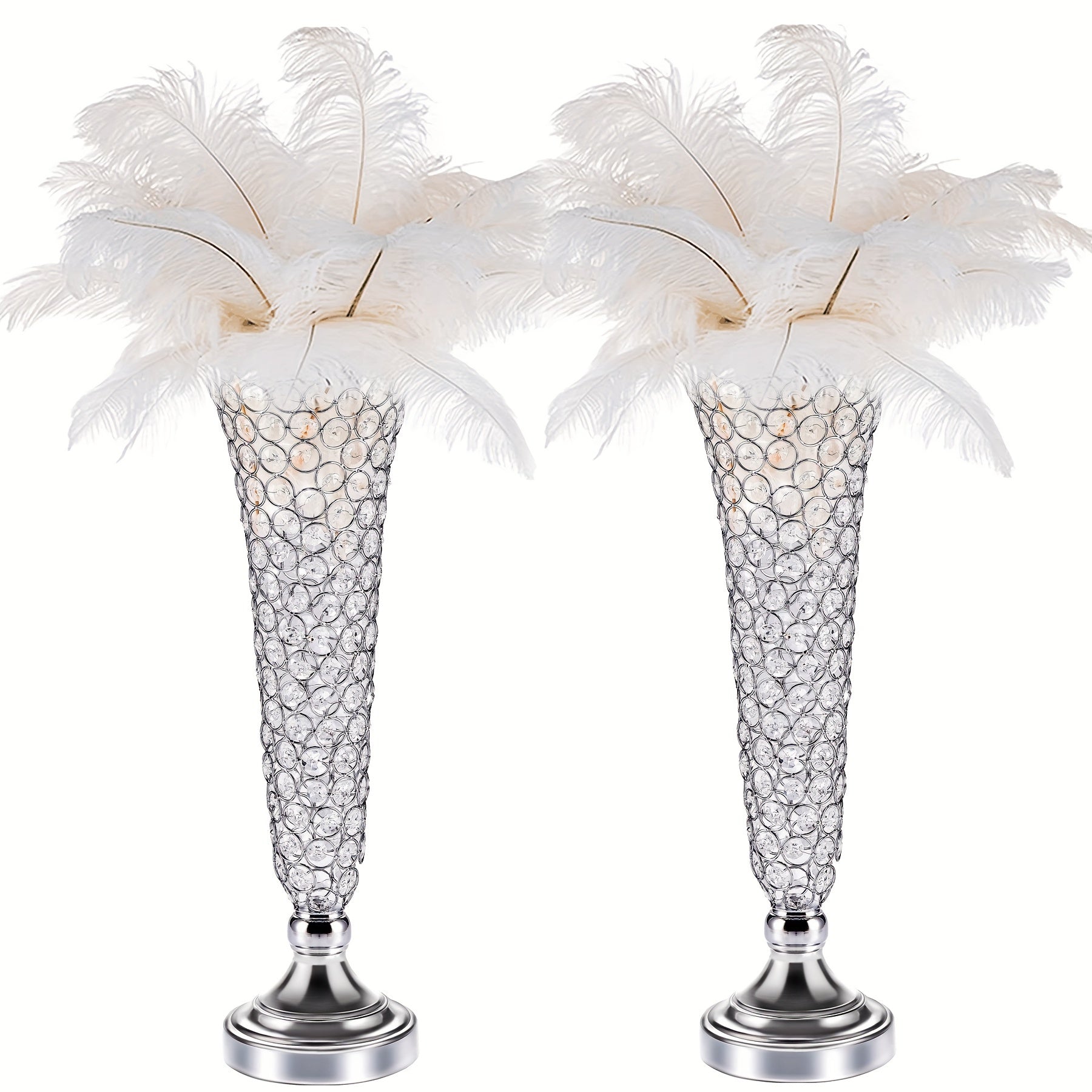 2pcs 10pcs crystal trumpet floral   wedding