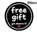 96pcs compatible stickers   text round border heart
