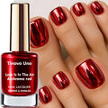 tinovo   metallic burgundy nail polish 12ml natural quick