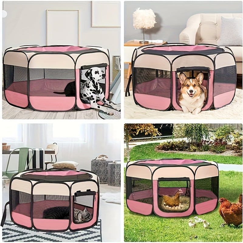 octagonal pet enclosure pet tent oxford bunai scratch
