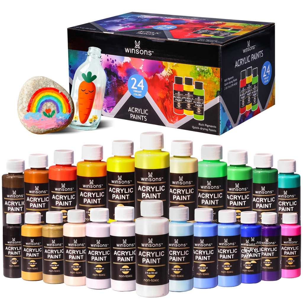 acrylic paint   colors 2fl oz 59ml per bottle